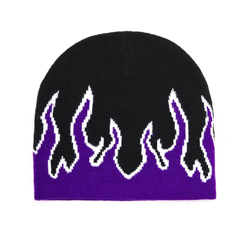 Flame Beanie Purple