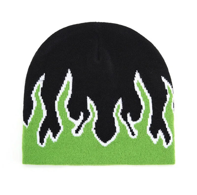 Flame Beanie Green