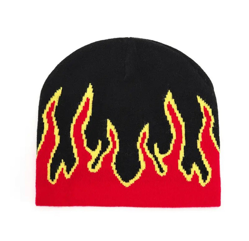 Flame Beanie Red